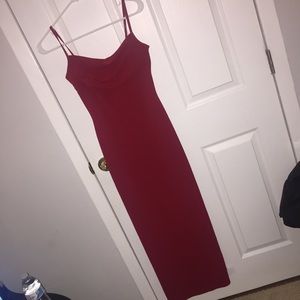 Red Slit Maxi Dress